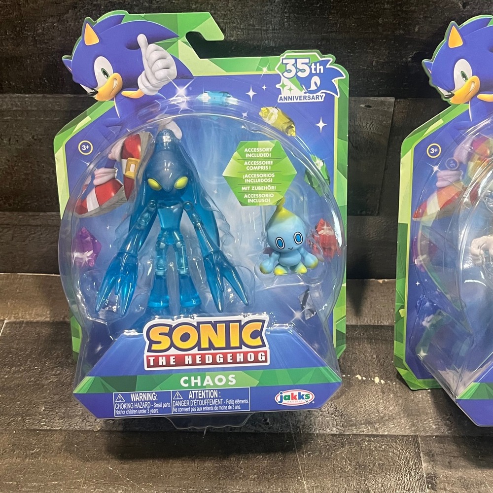 Jakks Sonic the Hedgehog 35th Anniversary Chaos & Silver Action Figure Set - Picture 2 of 10